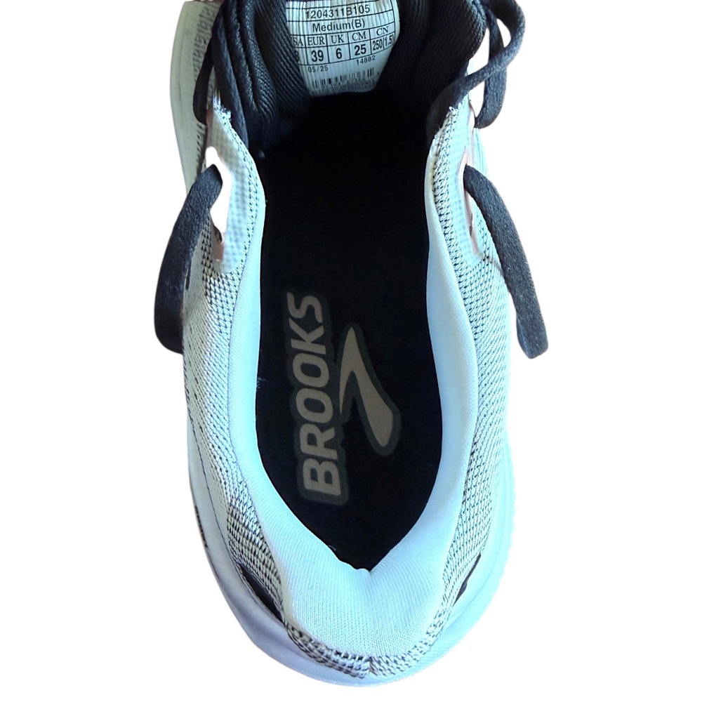 Brooks Ghost 17 Run & Walk Shoes White Black Rose Gold Neutral Womens Size 8 M - Picture 13 of 14